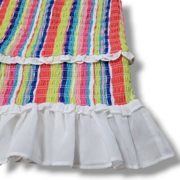 Joy & Ash Dress Size 1X Women's Plus Size Dress Ruffle Smocked Dress Sleeveless - Picture 6 of 8